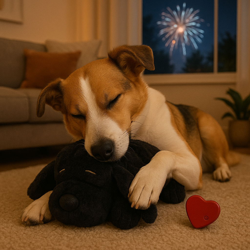 Hunde kuscheltier mit Herzschlag für laute Geräusche | Liam