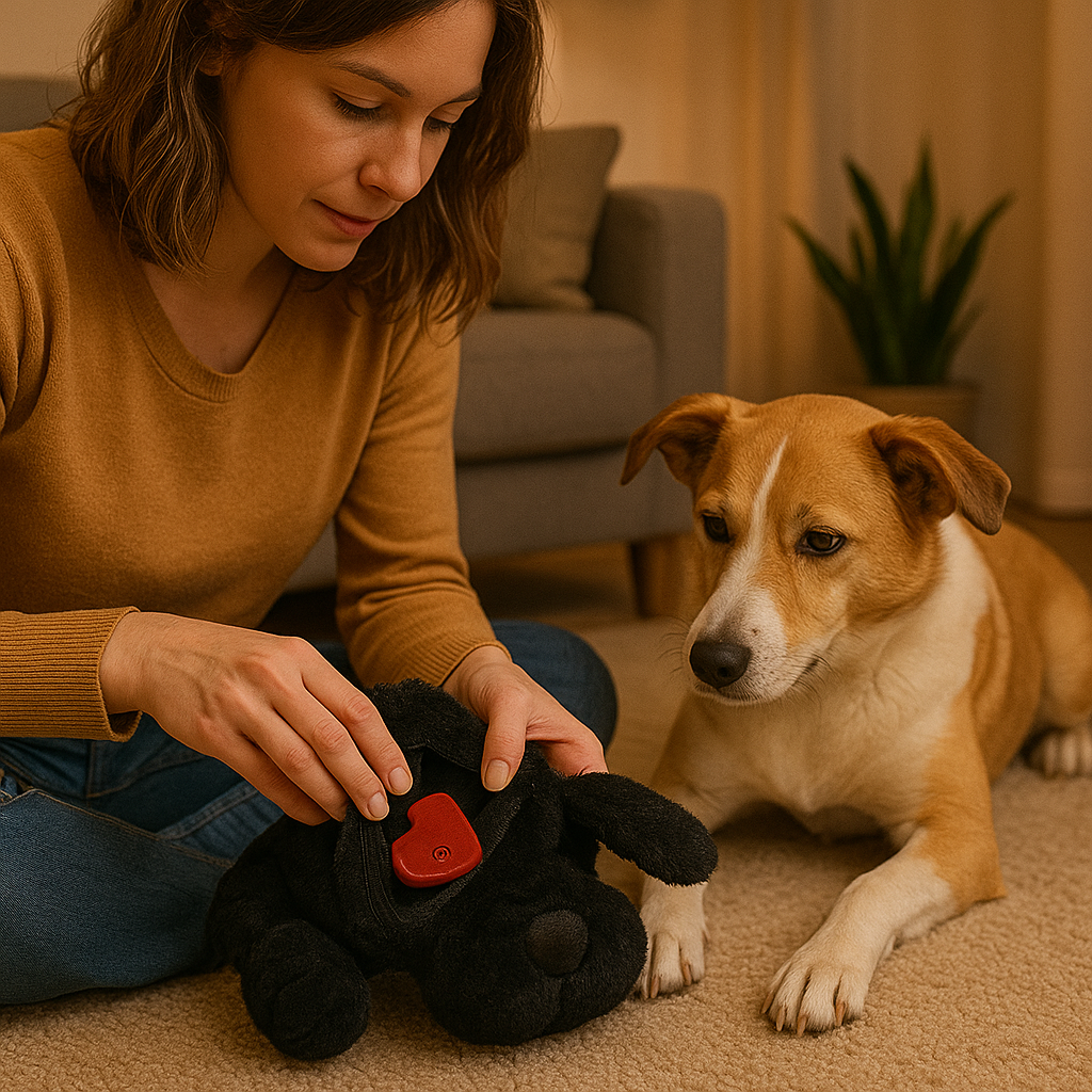 Hunde kuscheltier mit Herzschlag für laute Geräusche | Liam