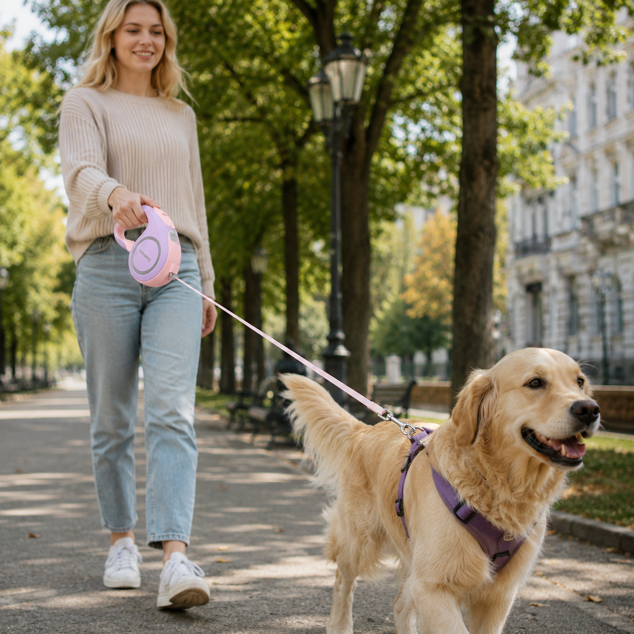 Hundeleine mit 360° drehbarem Schnalle 3m oder 5m | Houndrix