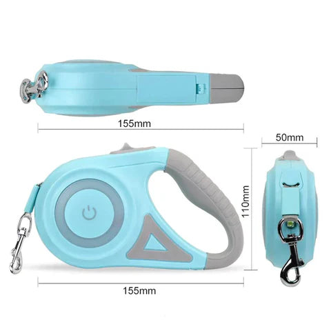 Hundeleine mit LED Beleuchtung für Abendspaziergänge | Snoopy