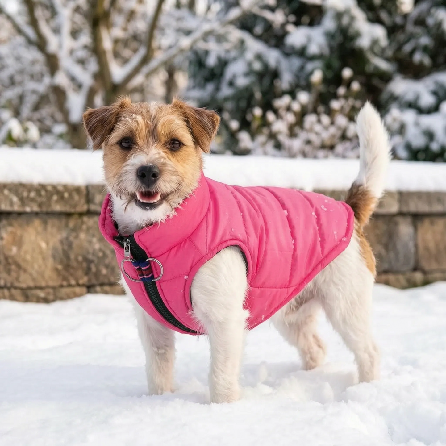 Hundemantel Gepolstert mit Leinenringen für den Winter