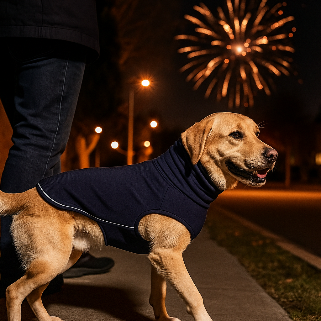 Hundemantel für Feuerwerk mit Fleece | Flora