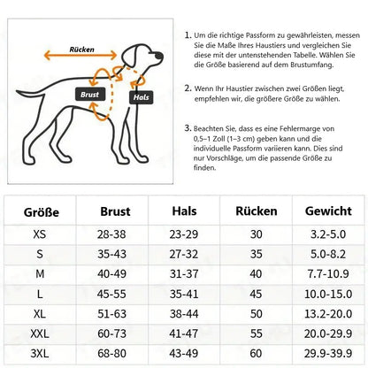 Hundemantel für Feuerwerk mit Fleece | Flora