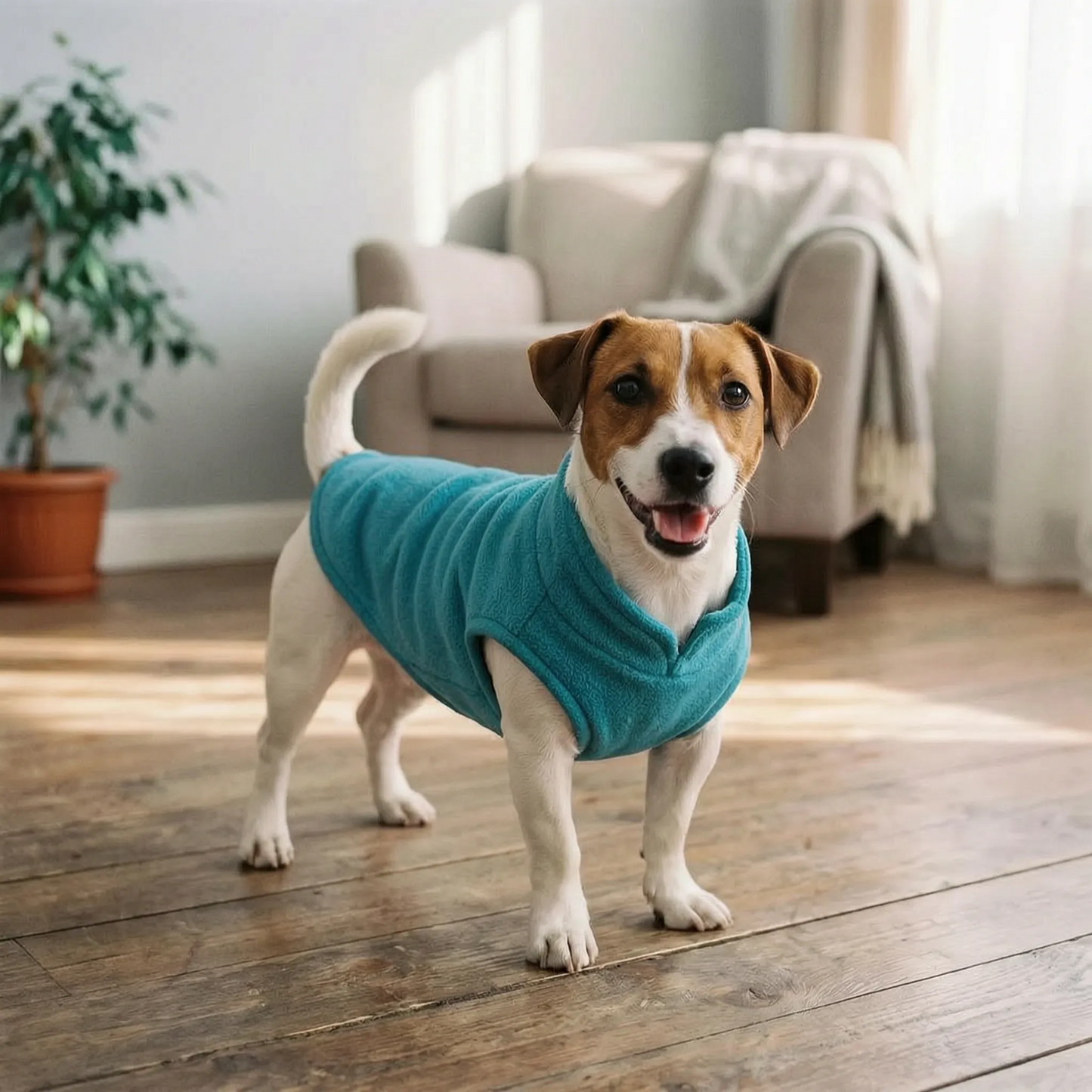 Hundemantel für den Winter mit D-Ring