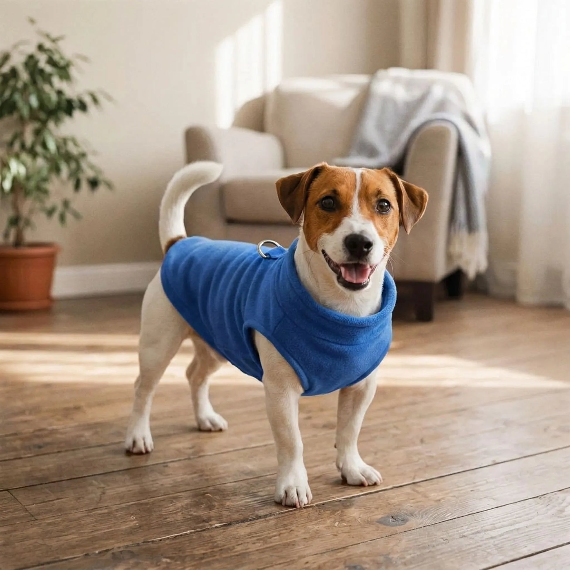 Hundemantel für den Winter mit D-Ring