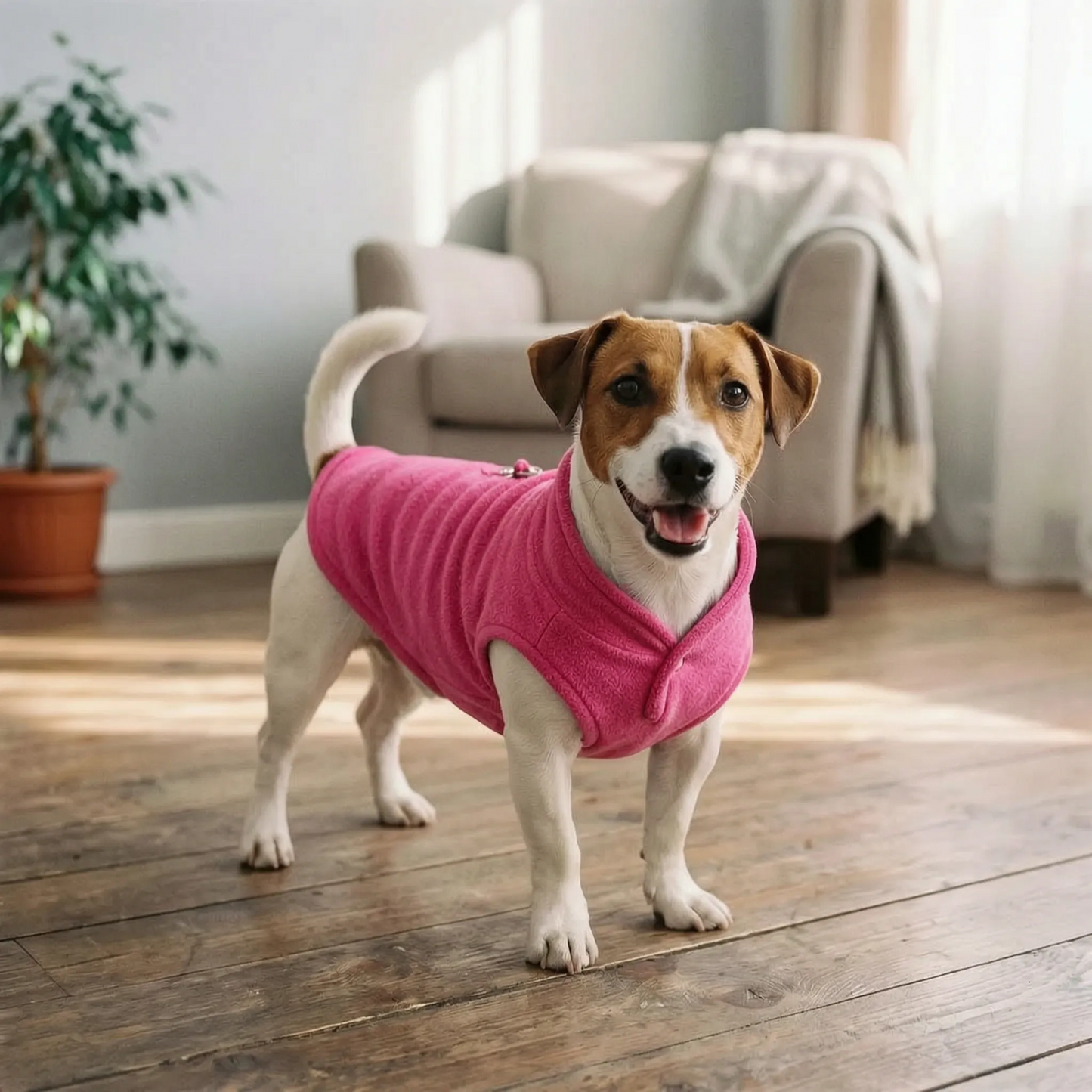 Hundemantel für den Winter mit D-Ring