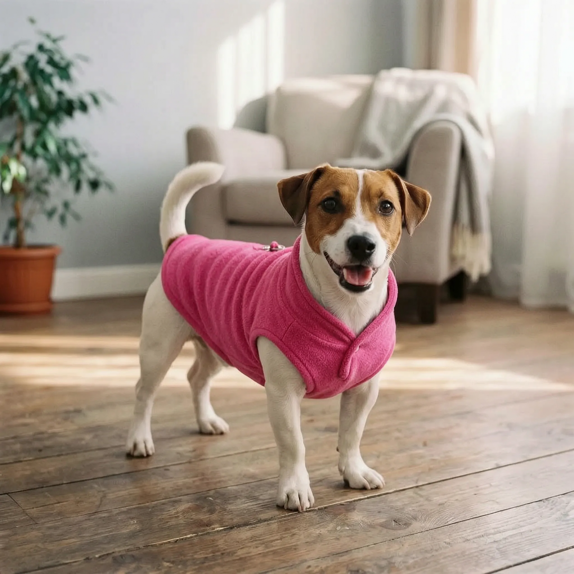 Hundemantel für den Winter mit D-Ring