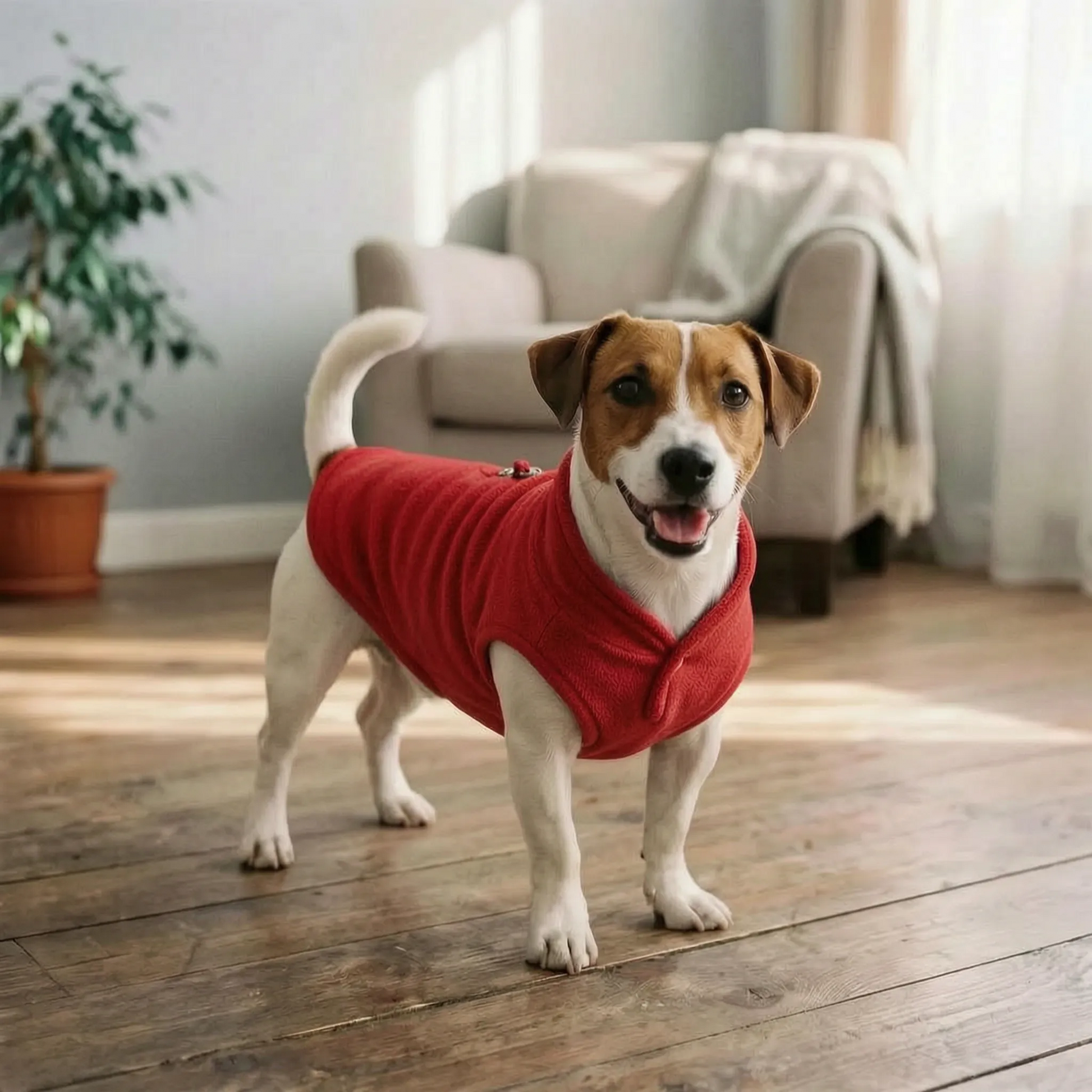 Hundemantel für den Winter mit D-Ring