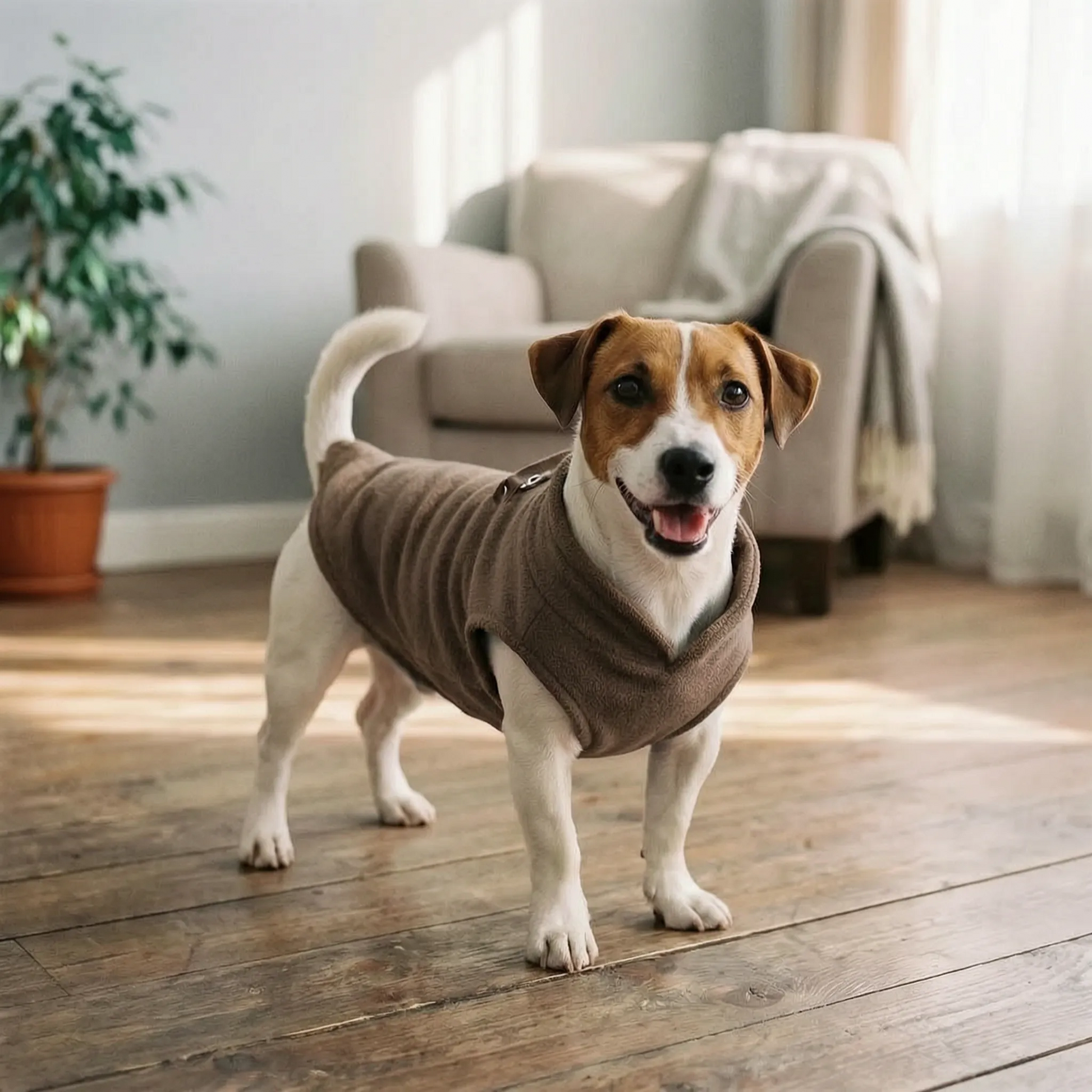 Hundemantel für den Winter mit D-Ring