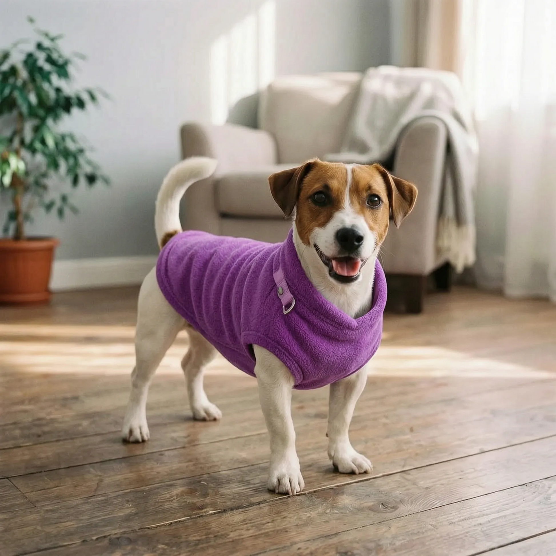 Hundemantel für den Winter mit D-Ring