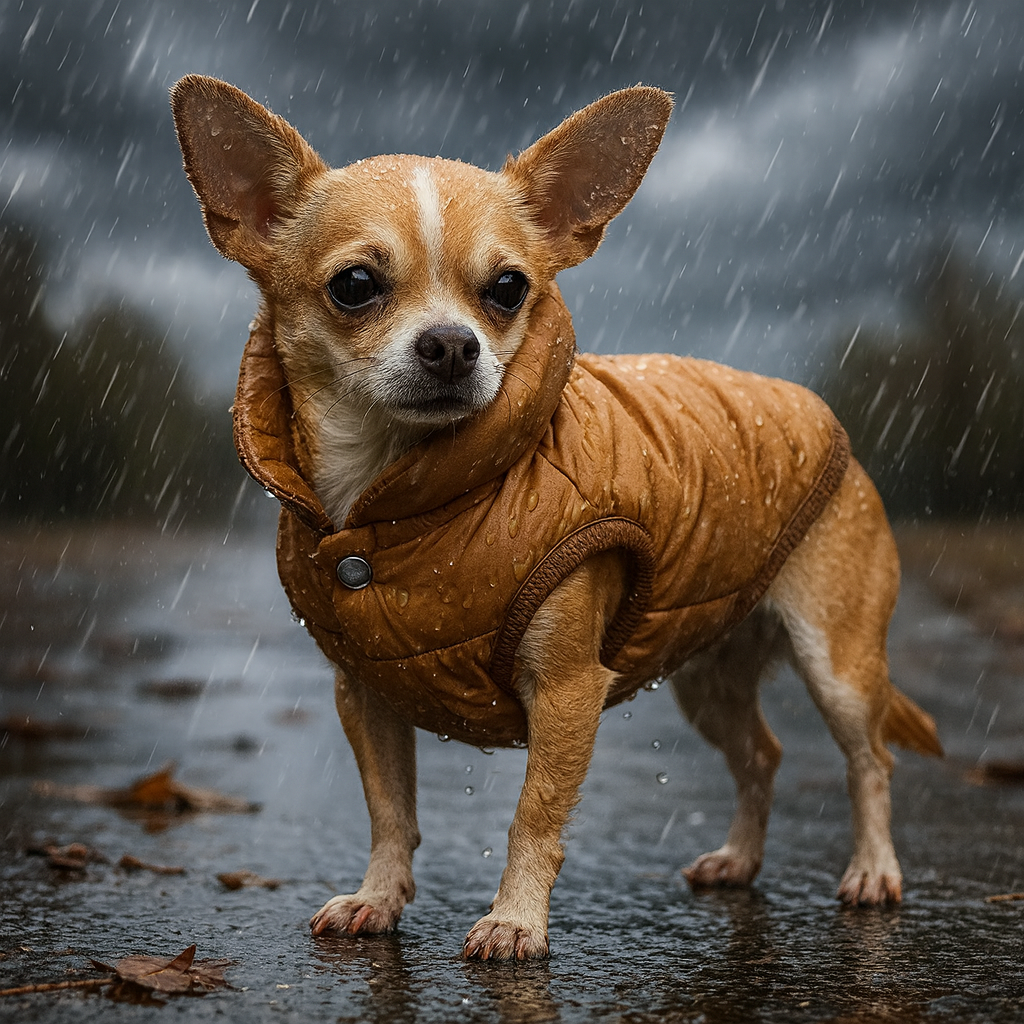 Hundemantel mit Druckknöpfen und wasserabweisendem Stoff | Sibylla