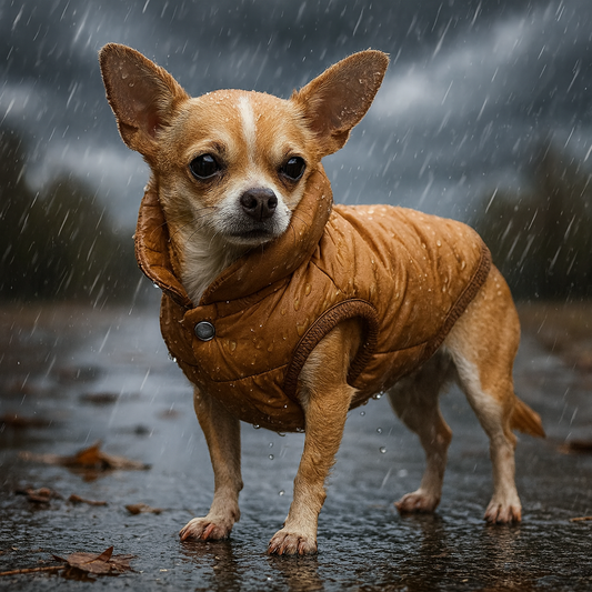 Hundemantel mit Druckknöpfen und wasserabweisendem Stoff | Sibylla