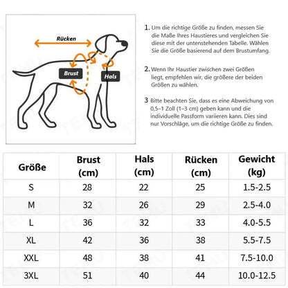 Hundemantel mit Fleece wasserfesten Stoff doppelten D Ringen | Lutz