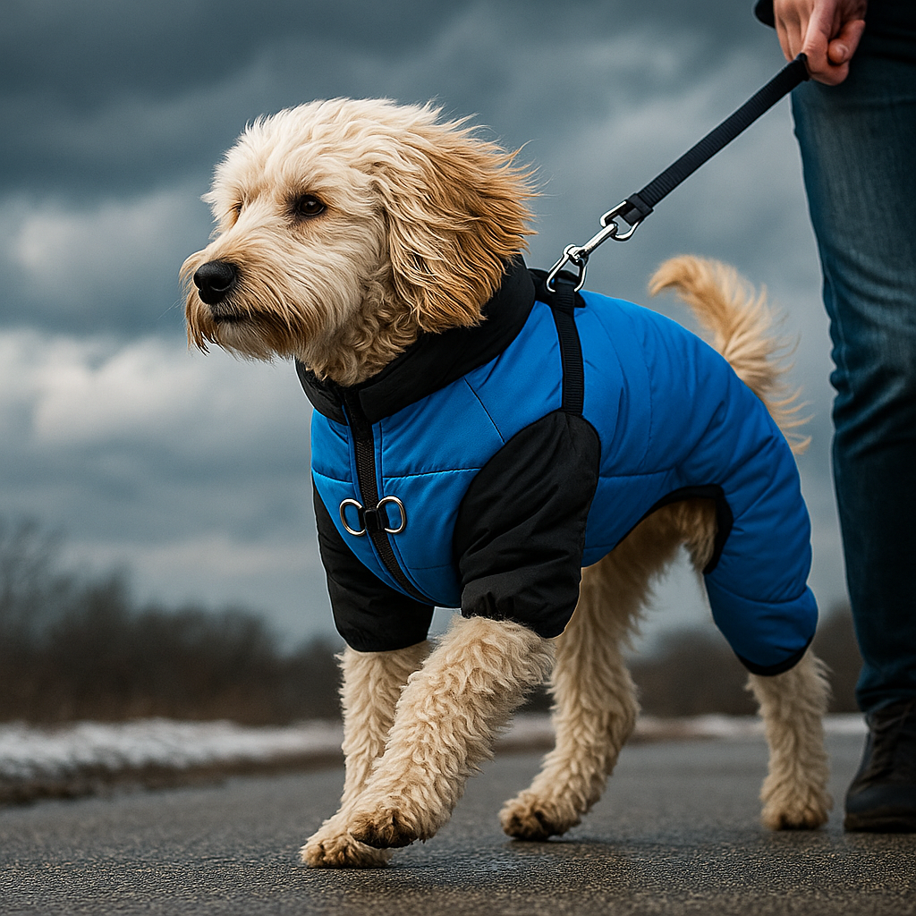 Hundemantel mit Fleece wasserfesten Stoff doppelten D Ringen | Lutz