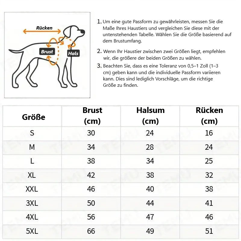 Hundemantel mit Fleecefutter für Winter | Zane
