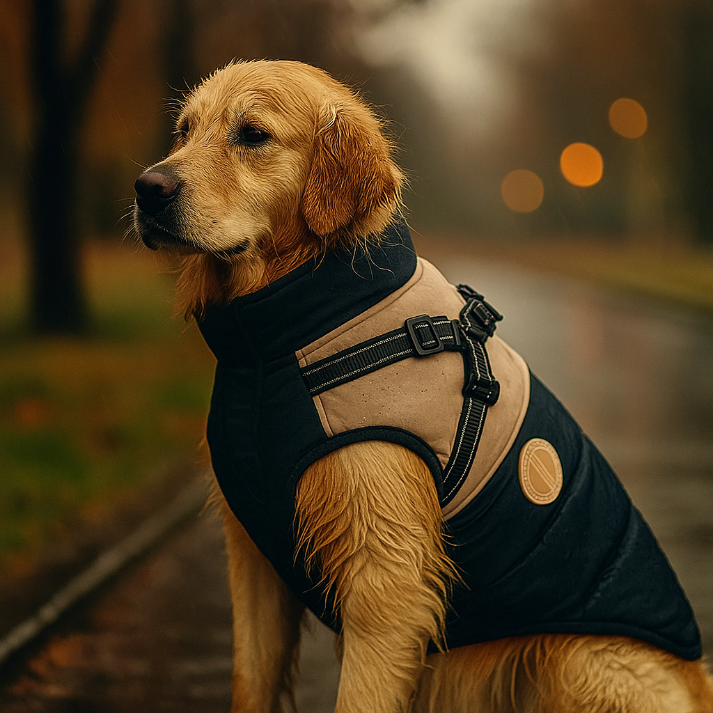 Hundemantel mit Fleecefutter gegen Wind Regen und Kälte | Nelli