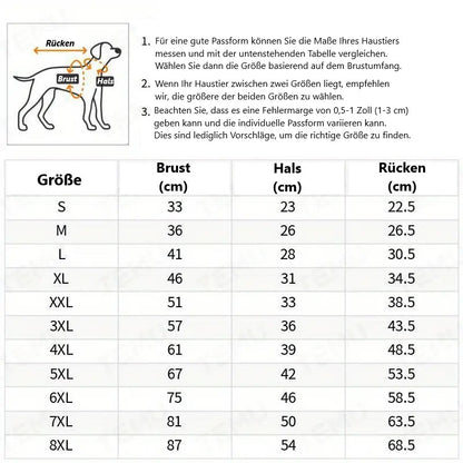 Hundemantel mit Fleecefutter gegen Wind Regen und Kälte | Nelli