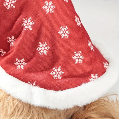 Hundemantel mit warmer Fütterung und Weihnachtsmotiv | Wunder