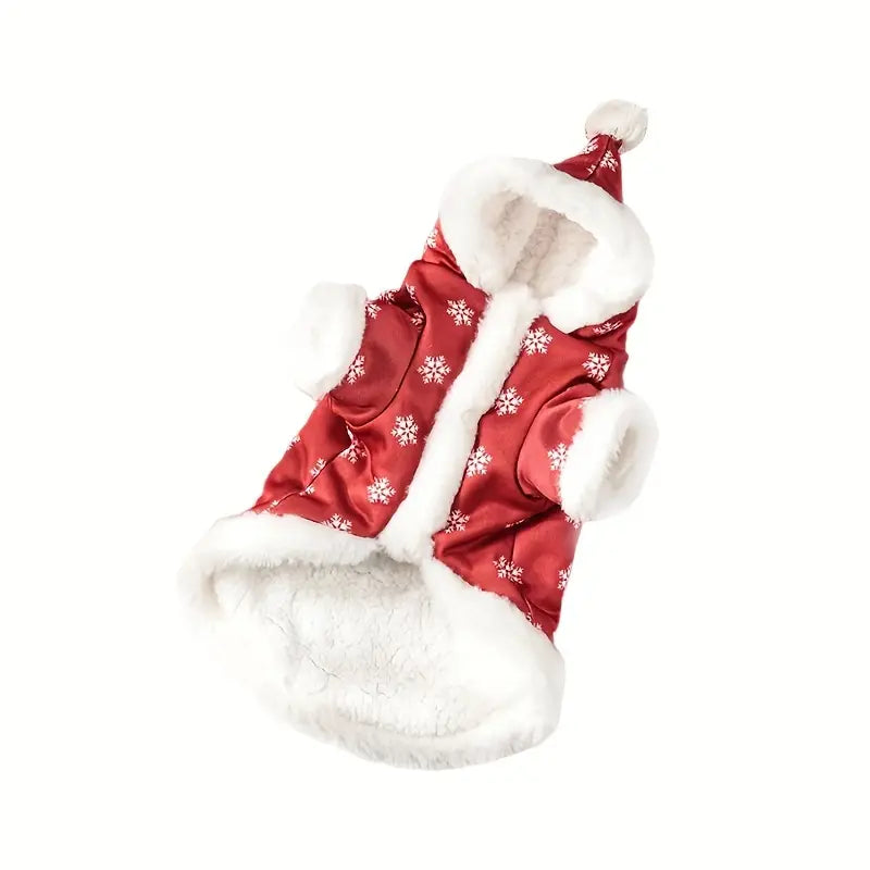 Hundemantel mit warmer Fütterung und Weihnachtsmotiv | Wunder