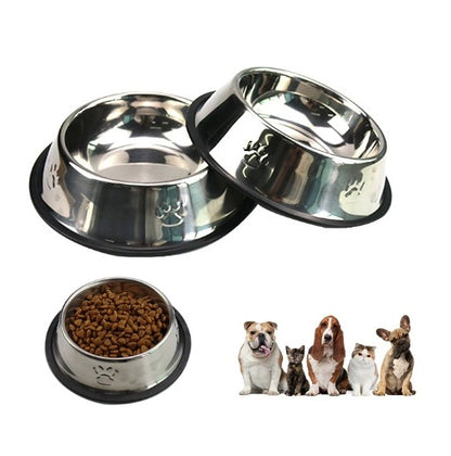 Hundenapf Set aus Edelstahl mit rutschfestem Boden | SteelBowl Duo