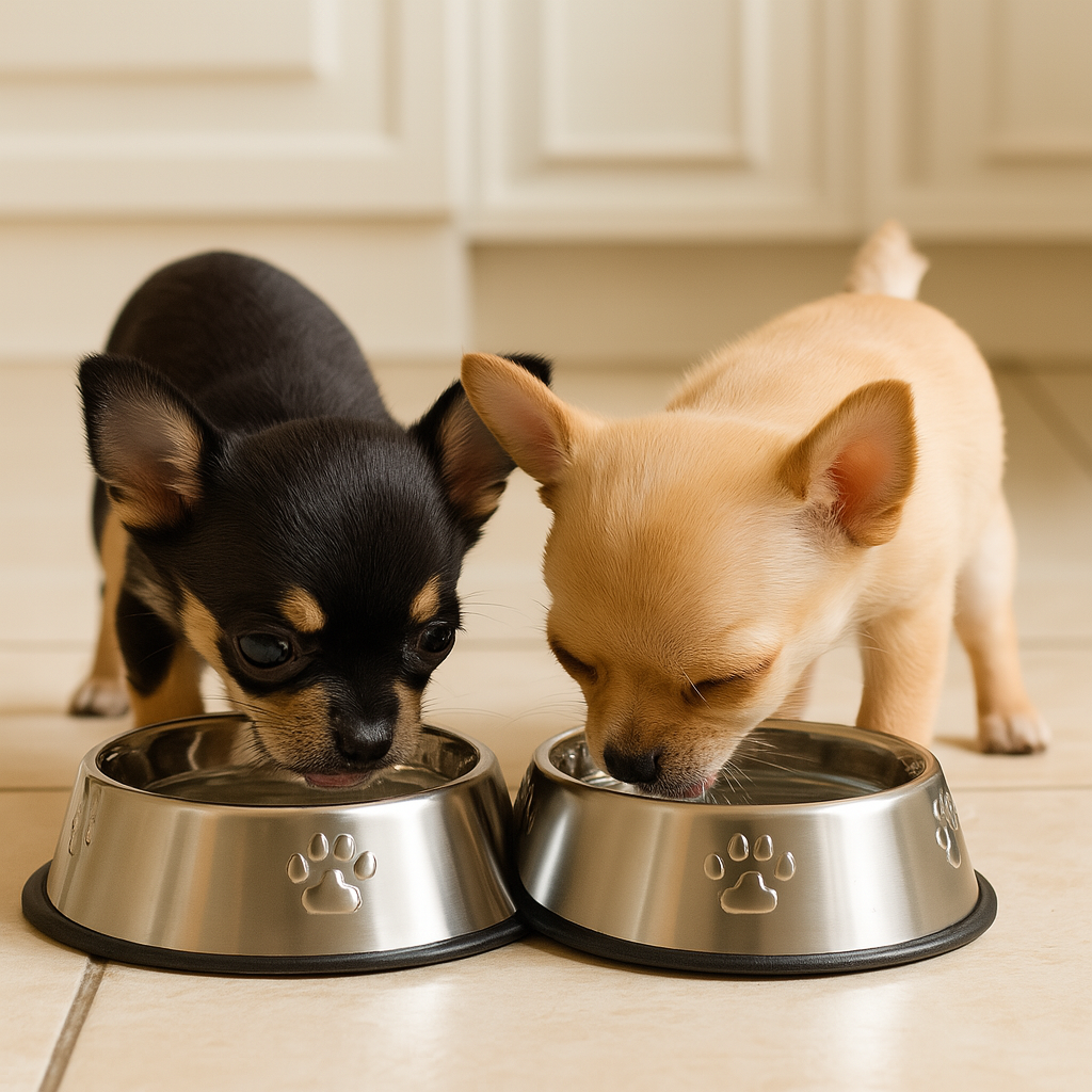 Hundenapf Set aus Edelstahl mit rutschfestem Boden | SteelBowl Duo