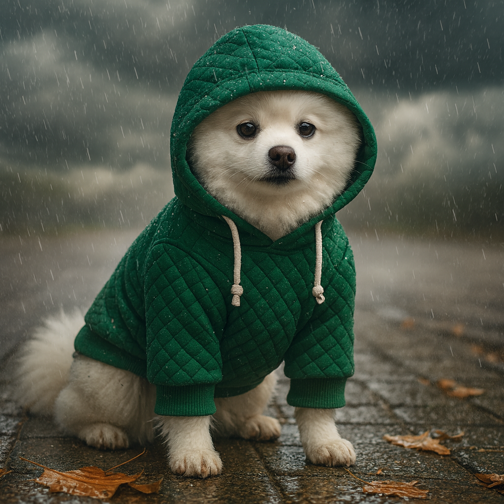 Hundepullover mit Kapuze für Regen und Kälte | Silas