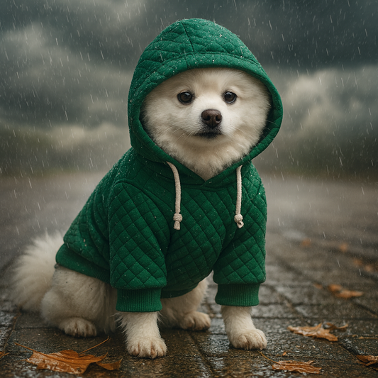 Hundepullover mit Kapuze für Regen und Kälte | Silas