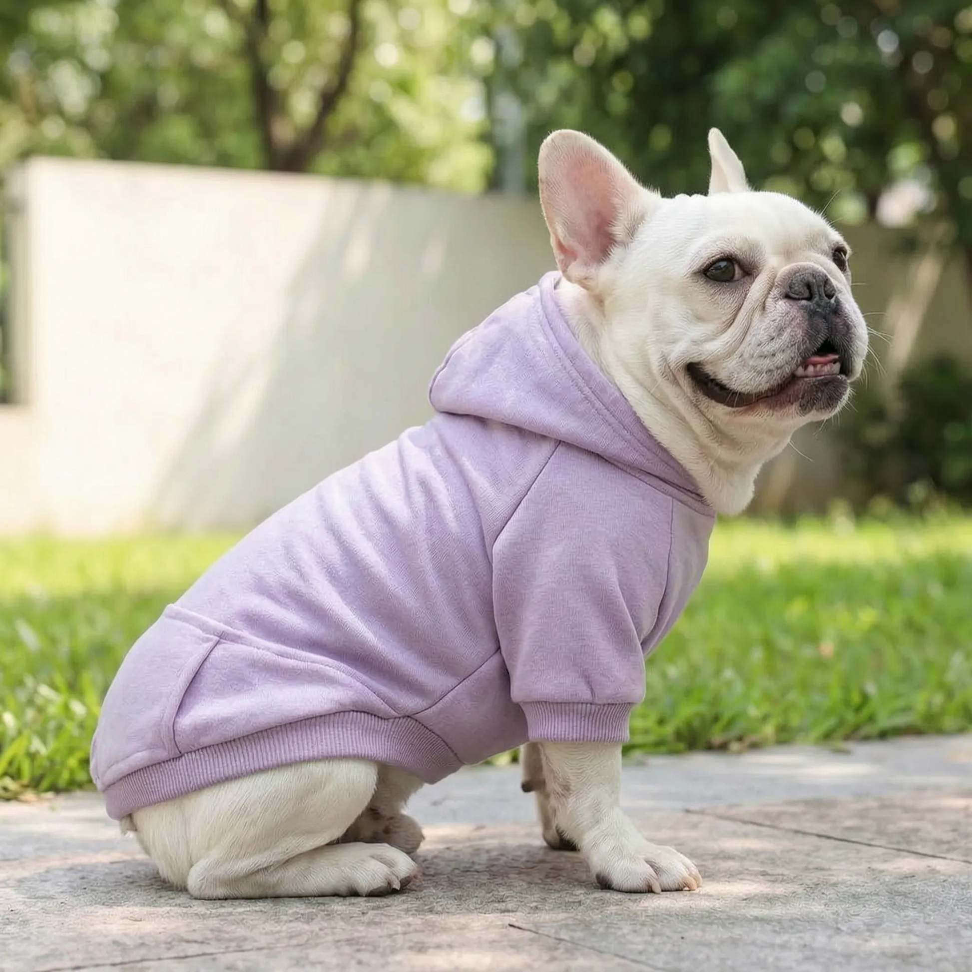 Hundepullover mit Kapuze und Rückentasche