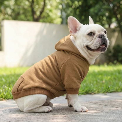 Hundepullover mit Kapuze und Rückentasche