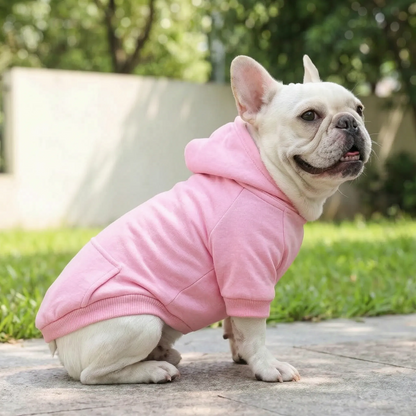 Hundepullover mit Kapuze und Rückentasche