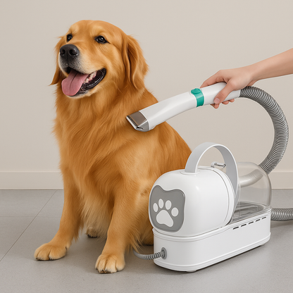 Hundeschermaschine mit Staubsaugerfunktion und Auffangbehälter | Petvace
