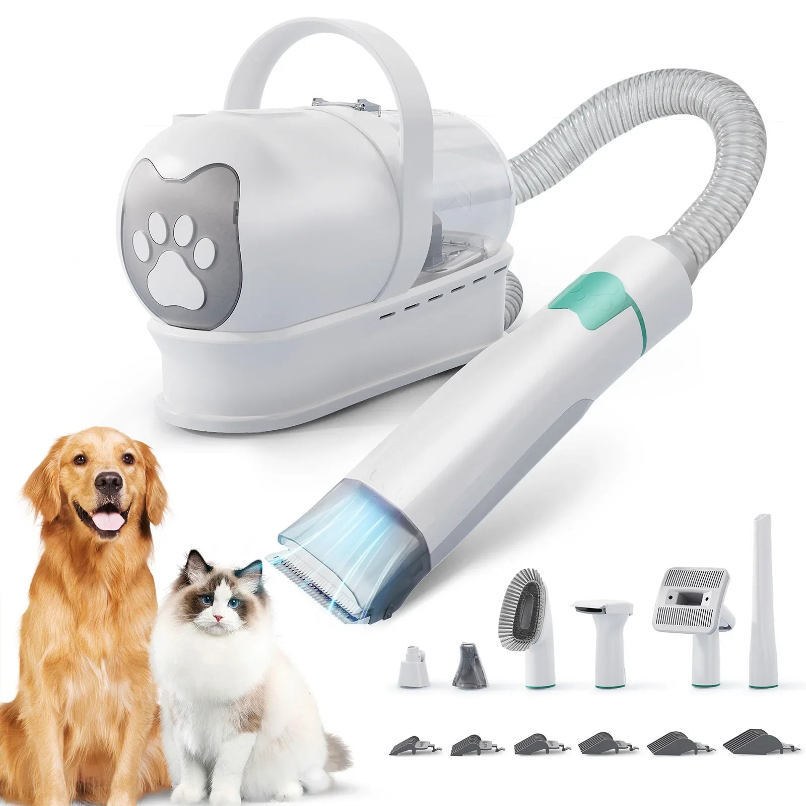 Hundeschermaschine mit Staubsaugerfunktion und Auffangbehälter | Petvace
