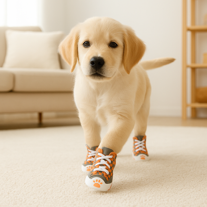 Hundeschuhe mit Fleecefutter und rutschfester Sohle für Winter | Zevvon