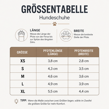 Hundeschuhe mit wasserabweisendem Material und Antislipsohle | Trando