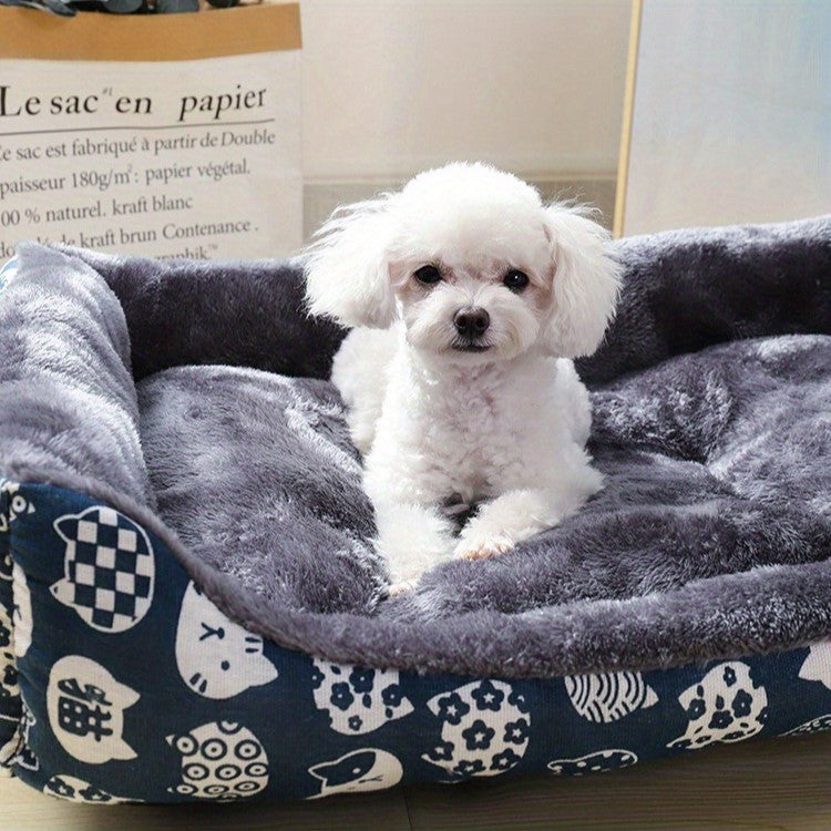 Hundesofa Bett mit erhöhten Rändern für Zuhause | Zeke