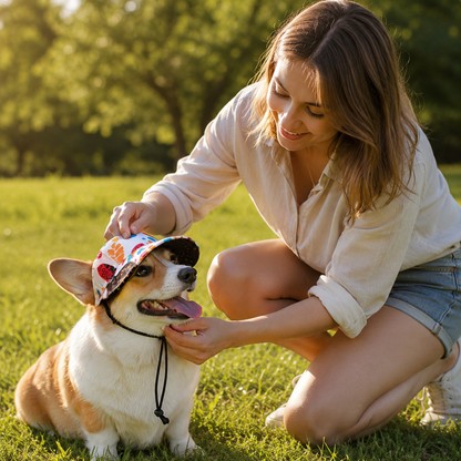 Hundesonnenhut UPF 50+ atmungsaktiv fuer Sommerspaziergaenge | Sonnivo