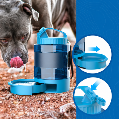 Hundetrinkflasche mit Trinkschale und grossem Volumen | Aquafix