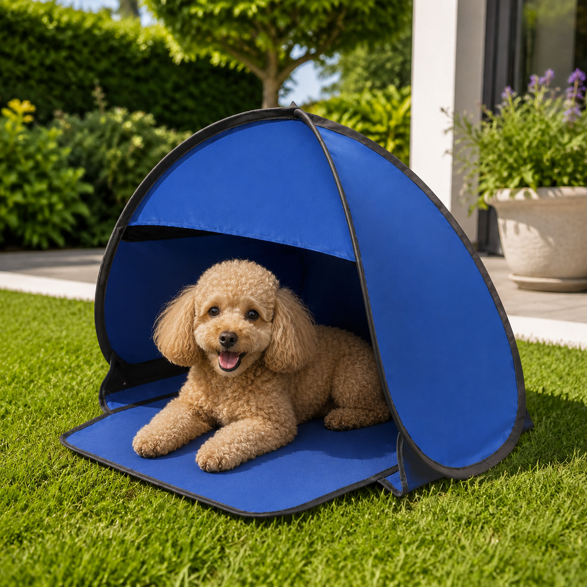 Hundezelt Pop Up atmungsaktiv tragbar für Sommer | Solivra