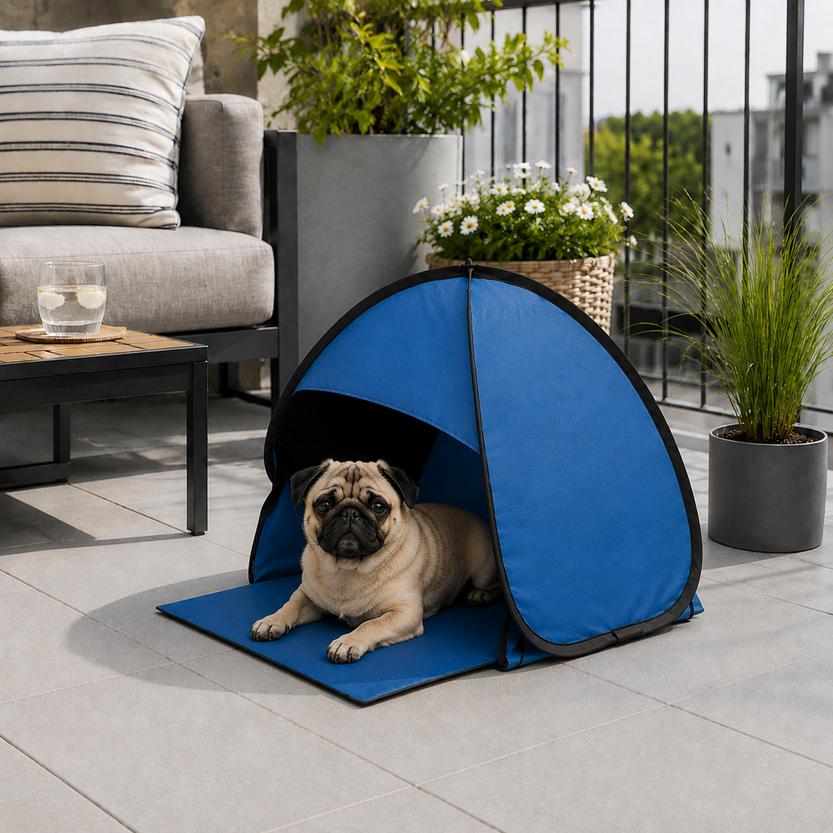 Hundezelt Pop Up atmungsaktiv tragbar für Sommer | Solivra