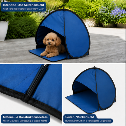 Hundezelt Pop Up atmungsaktiv tragbar für Sommer | Solivra