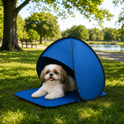 Hundezelt Pop Up atmungsaktiv tragbar für Sommer | Solivra