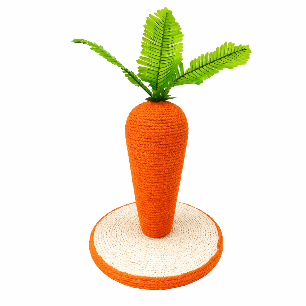 Kaninchen Kratzbrett aus Sisal im Karotten Design | Carvilo