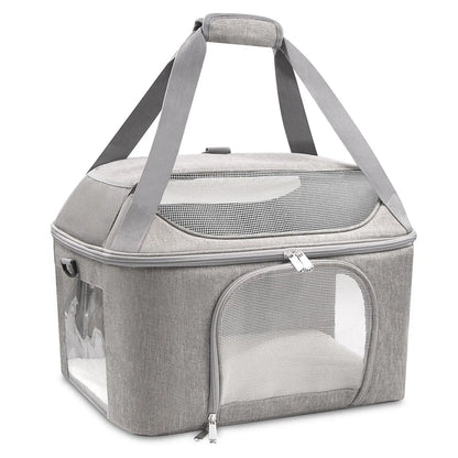 Katze Transportbox mit drei Eingängen und atmungsaktivem Design | Mobibag