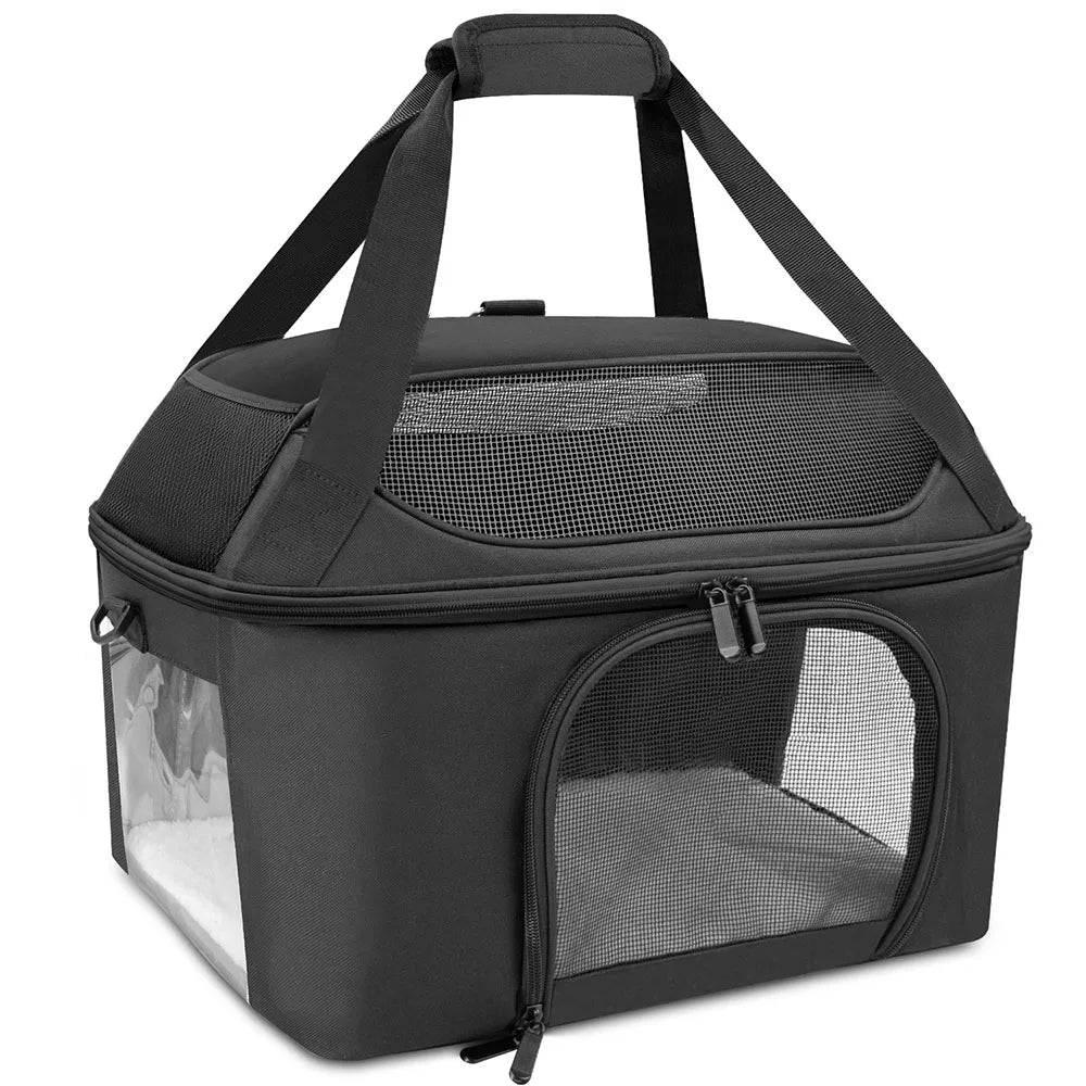 Katze Transportbox mit drei Eingängen und atmungsaktivem Design | Mobibag