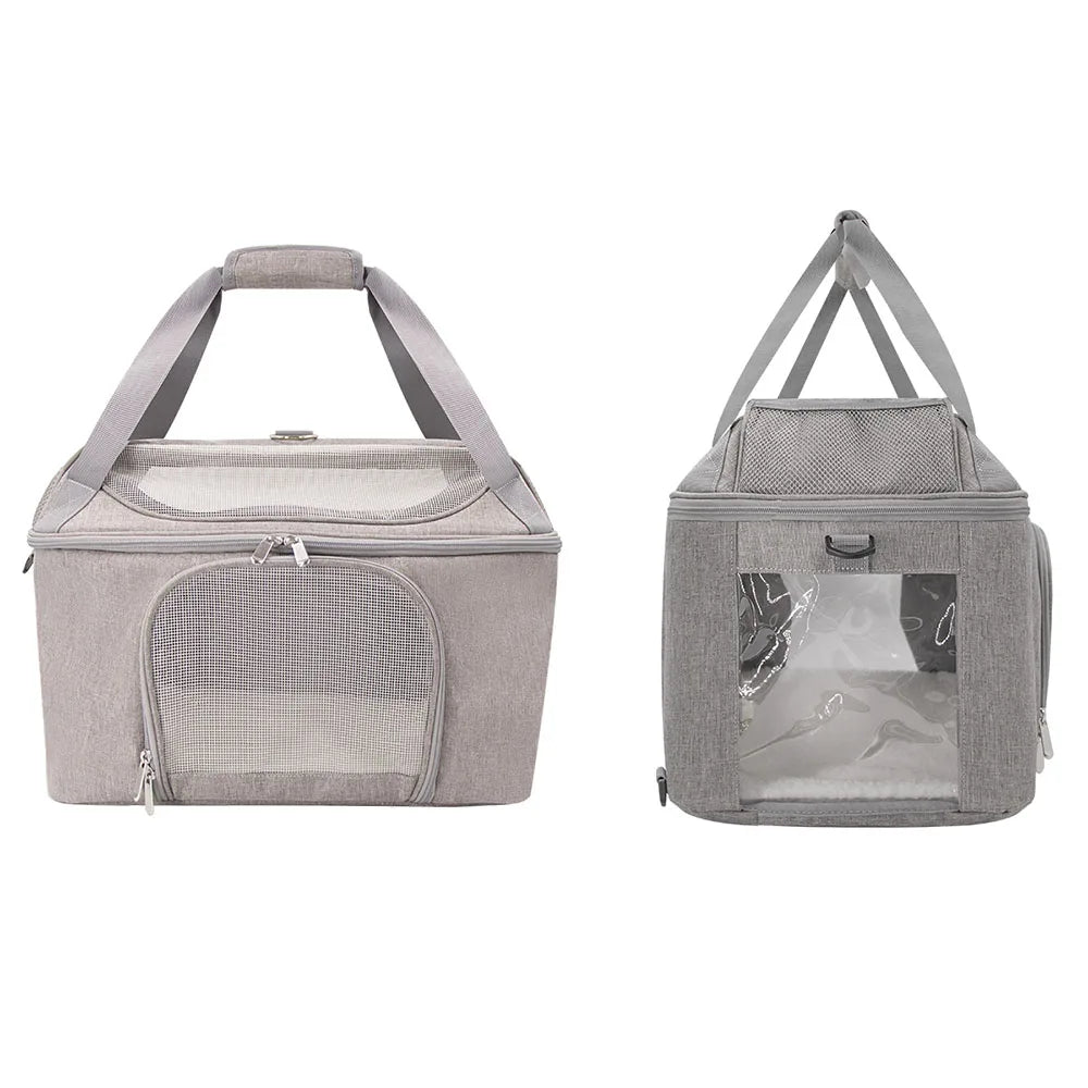 Katze Transportbox mit drei Eingängen und atmungsaktivem Design | Mobibag