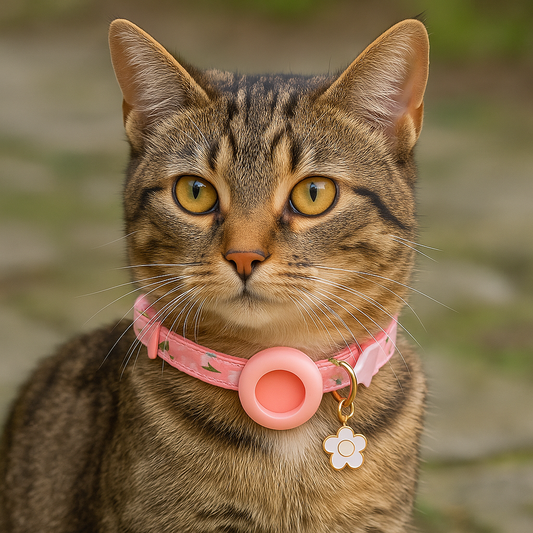 Katze halsband mit AirTag Halterung für den Außenbereich | Tracksy