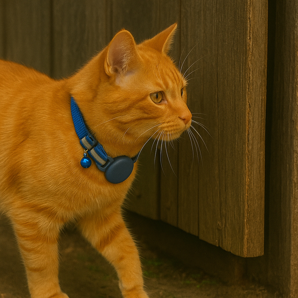 Katze halsband mit AirTag Halterung und reflektierendem Streifen | Felitag
