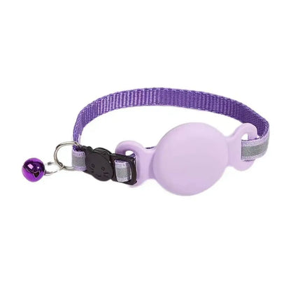 Katze halsband mit AirTag Halterung und reflektierendem Streifen | Felitag