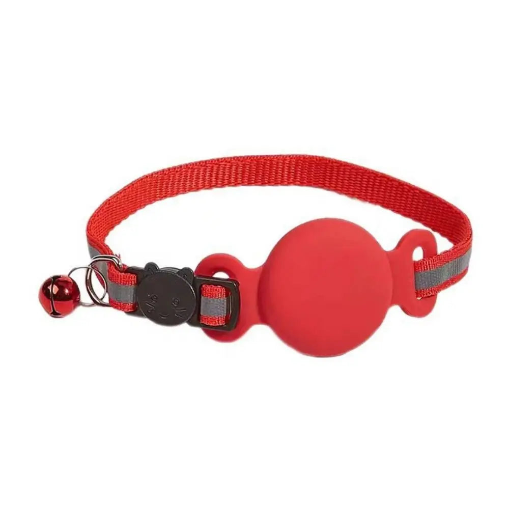 Katze halsband mit AirTag Halterung und reflektierendem Streifen | Felitag