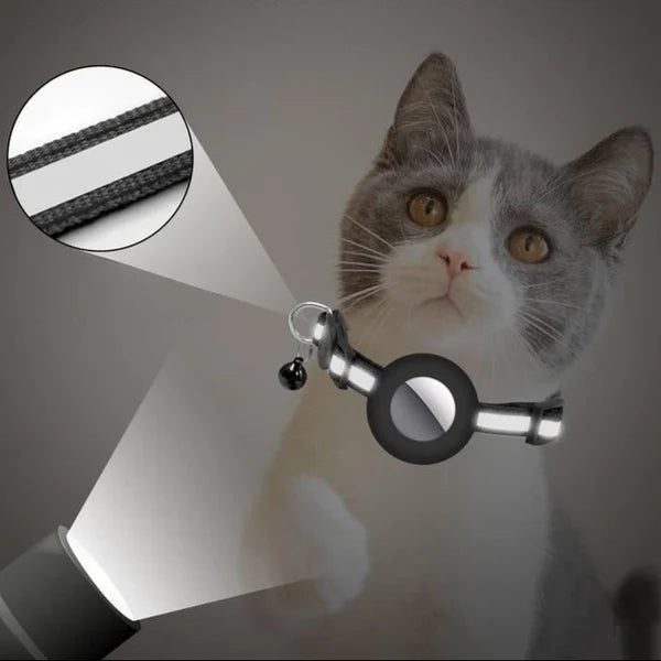 Katzenhalsband GPS Halter Reflektierend Verstellbar | Tracilo